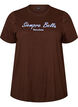 T-shirt en coton bio avec imprim&eacute;, Marron, Packshot image number 0