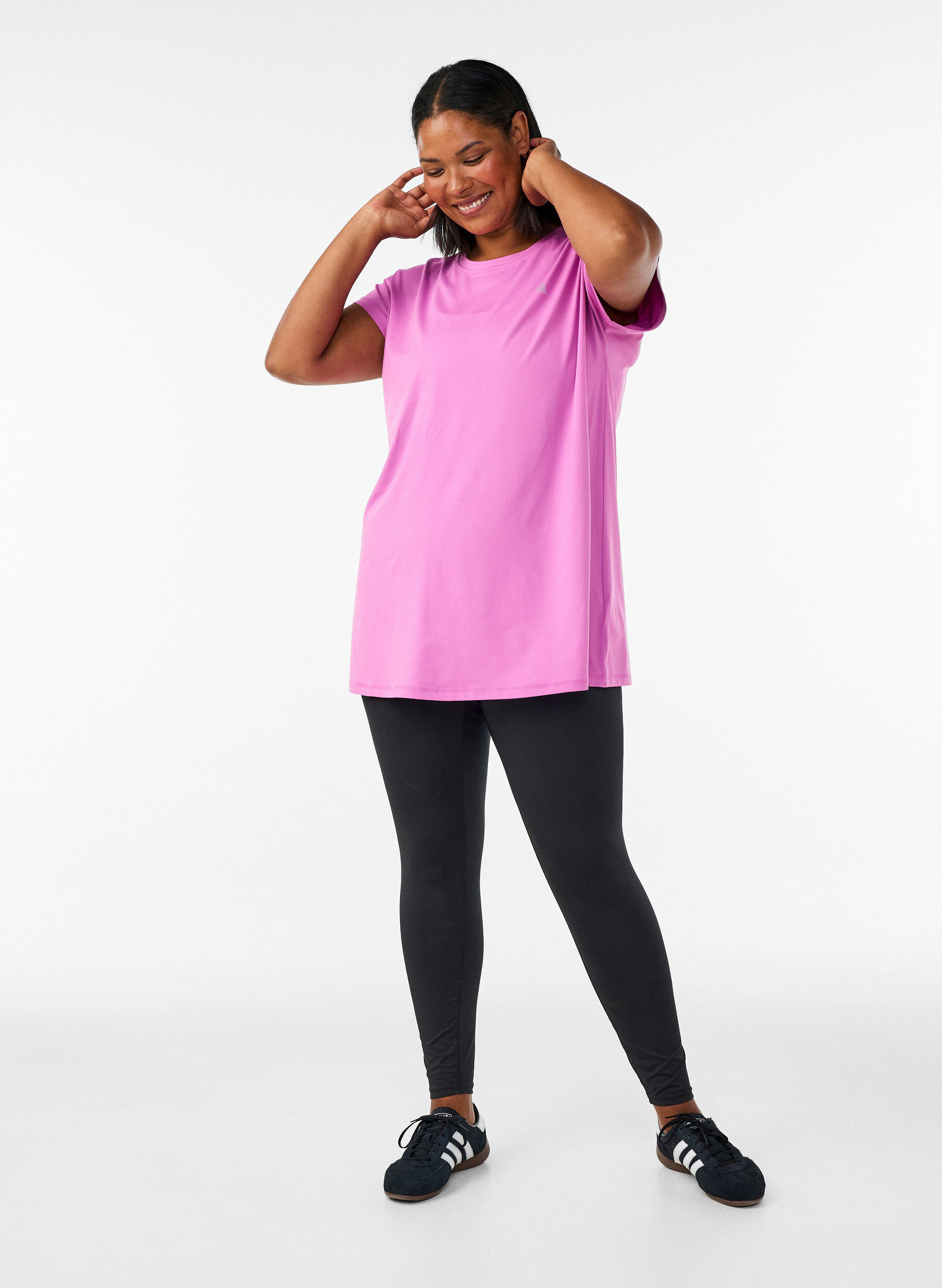 ZizziT-shirt long de sport, Rose, Model image number 1