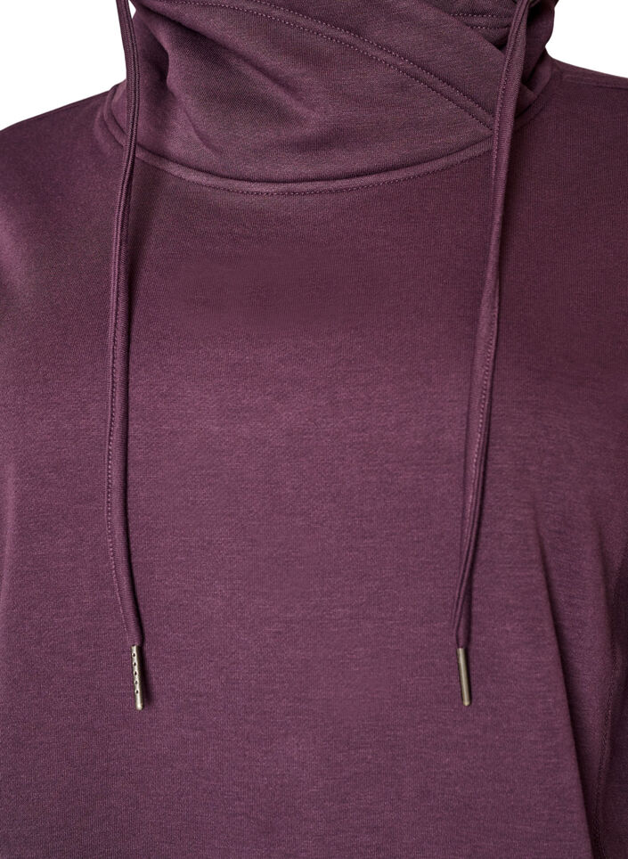 Sweatshirt mit Stehkragen und Taschen, Lila, Packshot image number 2