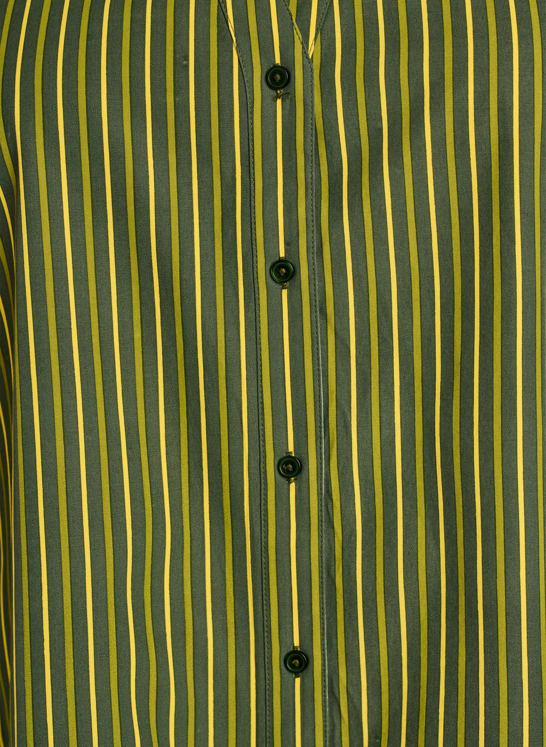 ZizziChemise ample &agrave; rayures avec manches 3/4, Vert, Packshot image number 2