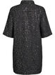 Robe en denim avec sequins et manches 3/4, Noir, Packshot image number 1