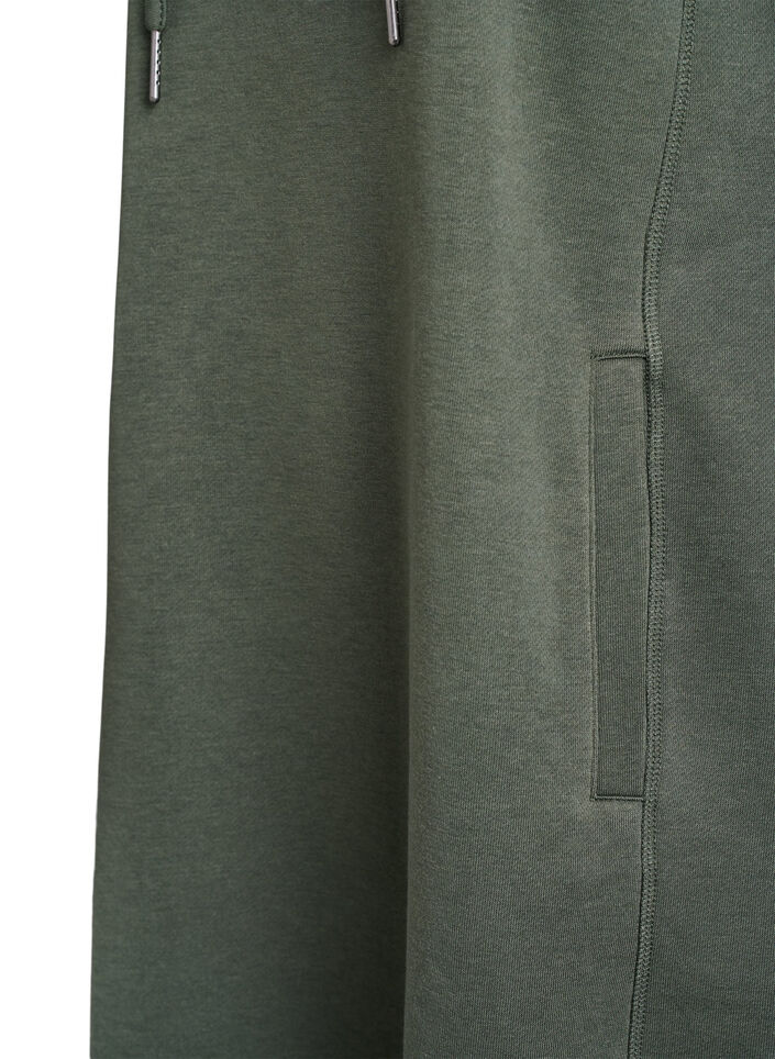 Kurzes Sweatshirtkleid mit Stehkragen und Taschen, Gr&uuml;n, Packshot image number 3