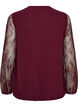 Bluse mit &Auml;rmeln aus Spitze und Ballonform, Rot, Packshot image number 1