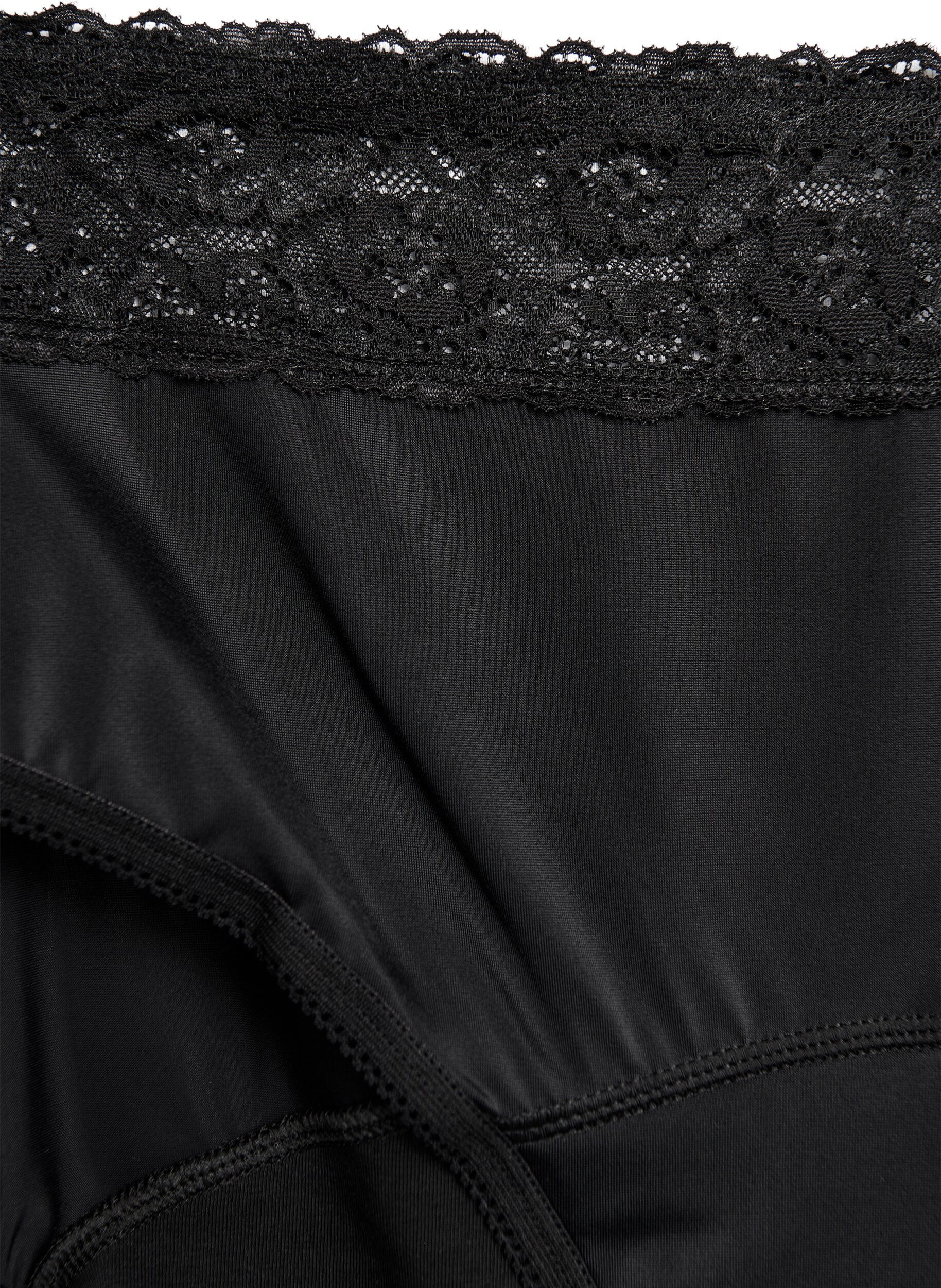 Zizzi Culotte menstruelle en dentelle, Noir, Packshot image number 2