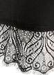 Robe courte en maille avec ourlet en dentelle, Noir, Packshot image number 3