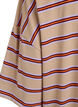 T-shirt oversize &agrave; rayures et manches 1/2, Beige, Packshot image number 3