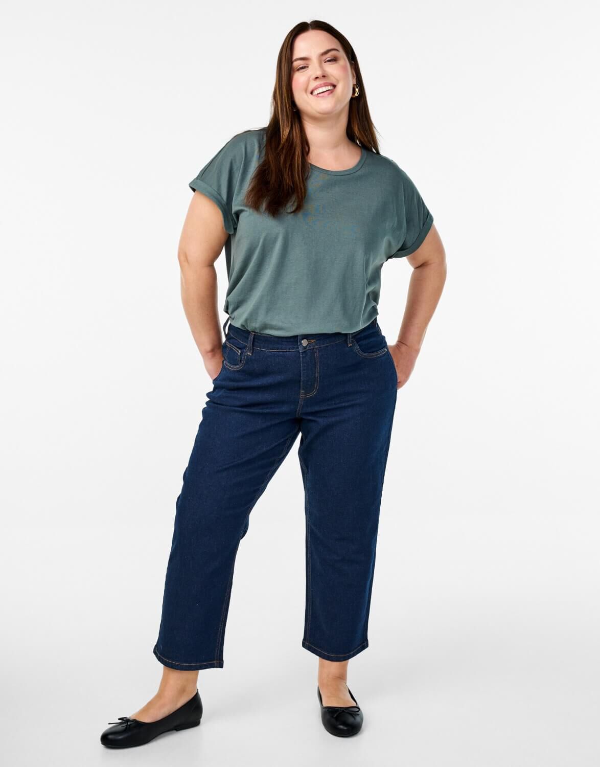 Schwarze Mid-waist Jeans