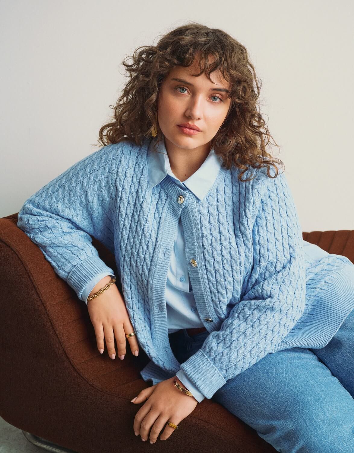 Schwarze Cardigans & Strick